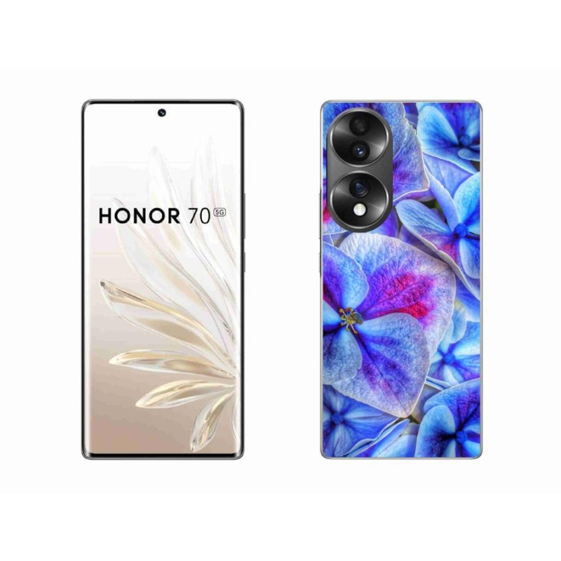Zselés borító mmCase a Honor 70-hez - kék virágok 1