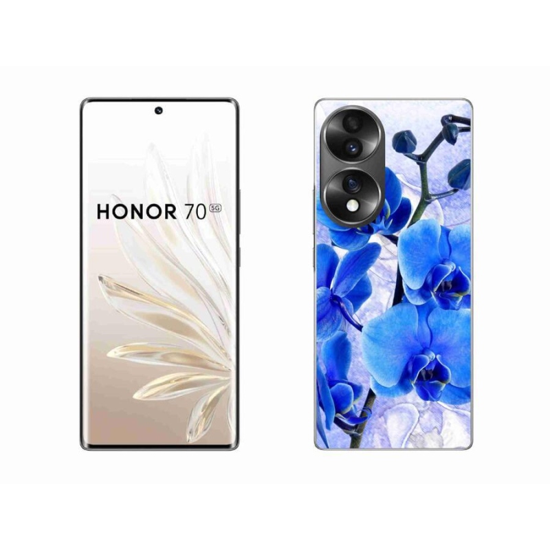 Zselés borító mmCase a Honor 70-hez - kék virágok
