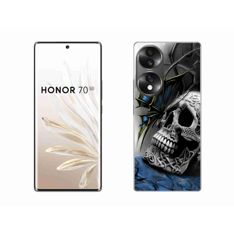 Zselés borítás mmCase a Honor 70-hez - pillangó és koponya