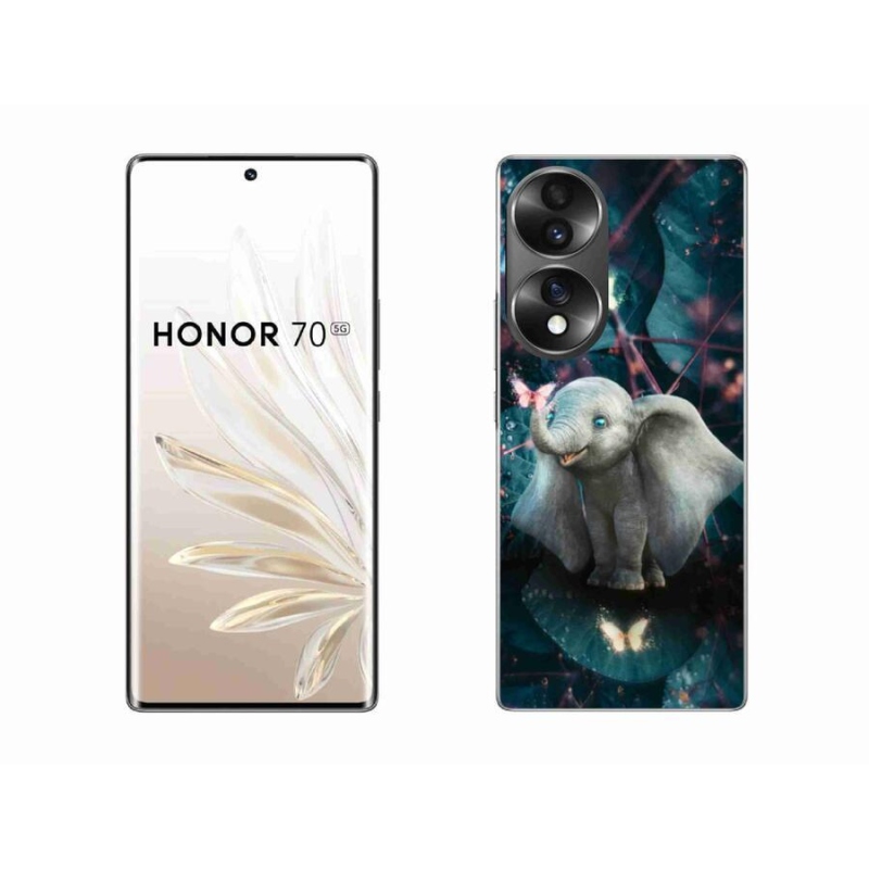 Zselés borítás mmCase a Honor 70 készülékhez - aranyos elefánt