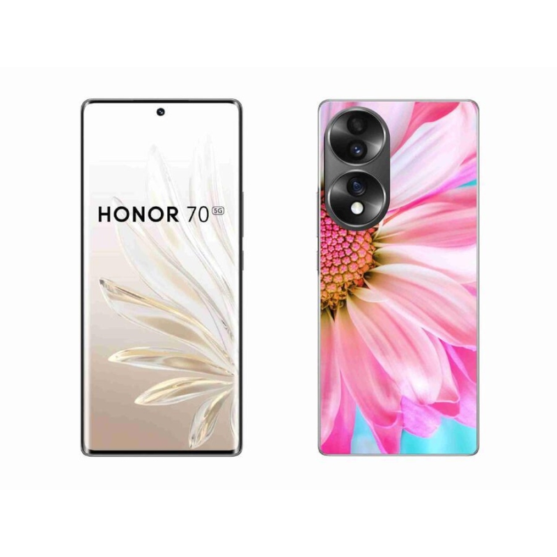 Zselés borító mmCase a Honor 70-hez - rózsaszín virág