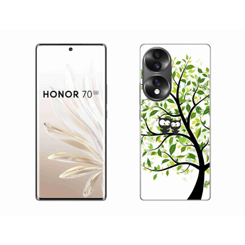 Zselés borító mmCase a Honor 70 készülékhez - baglyok a fán