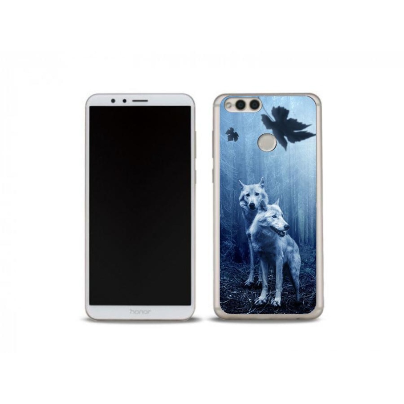 Gél borítás mmCase a Honor 7X-hez - farkasok az erdőben