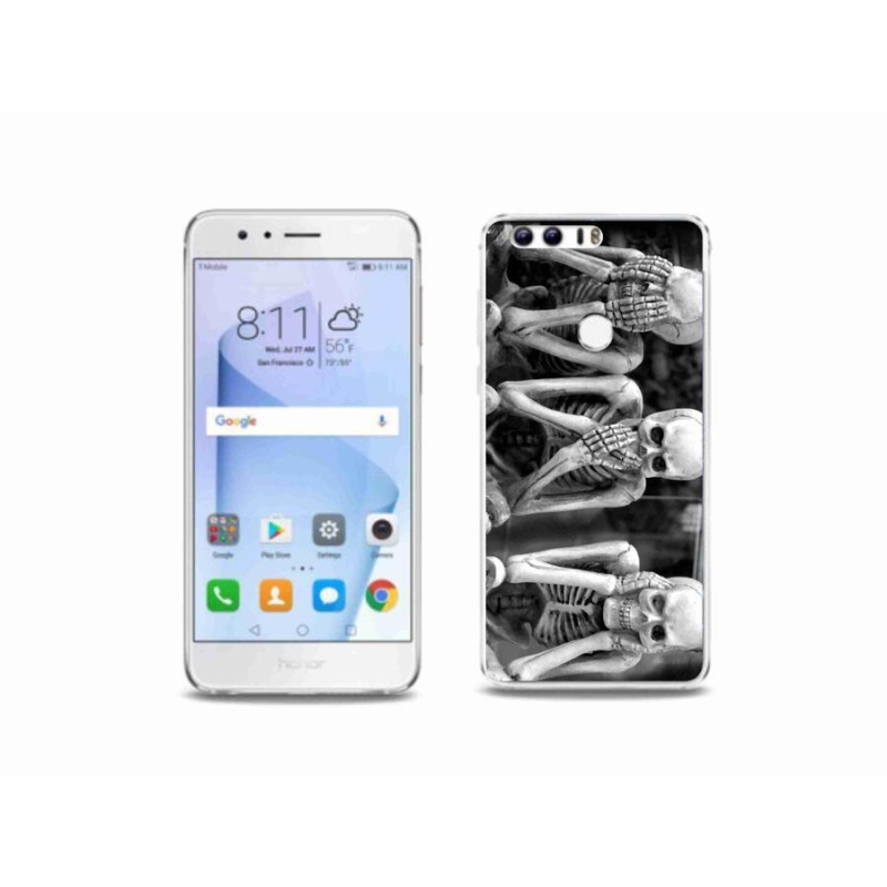 Zselés borítás mmCase a Honor 8-hoz - csontvázak