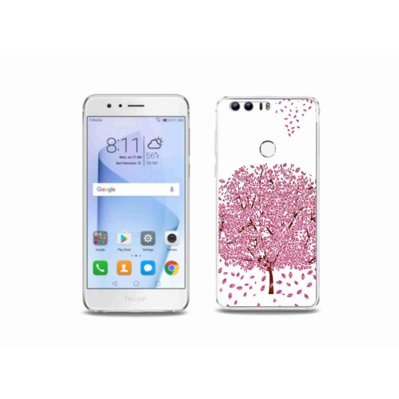 Gél borító mmCase a Honor 8-hoz - rajzfilmfa levelekkel