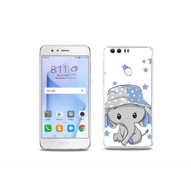 Zselés borítás mmCase a Honor 8-hoz - kék elefánt
