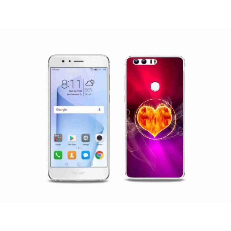 Gél borítás mmCase a Honor 8-hoz - tüzes szív