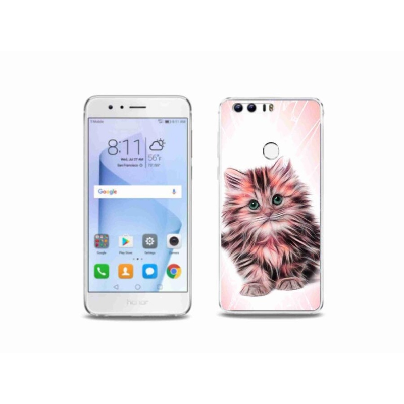 Gél borítás mmCase a Honor 8-hoz - aranyos cica