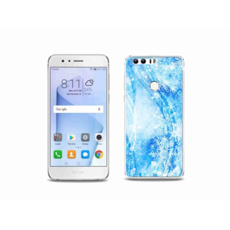 Zselés borítás mmCase a Honor 8-hoz - hópelyhek