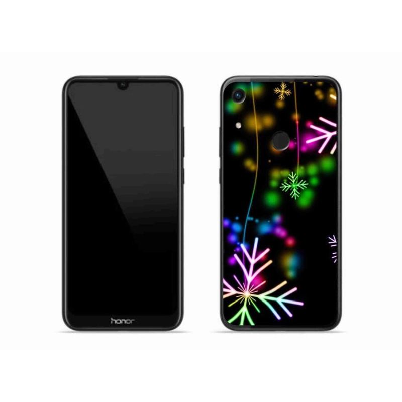 Zselés borítás mmCase a Honor 8A számára - színes pelyhekkel