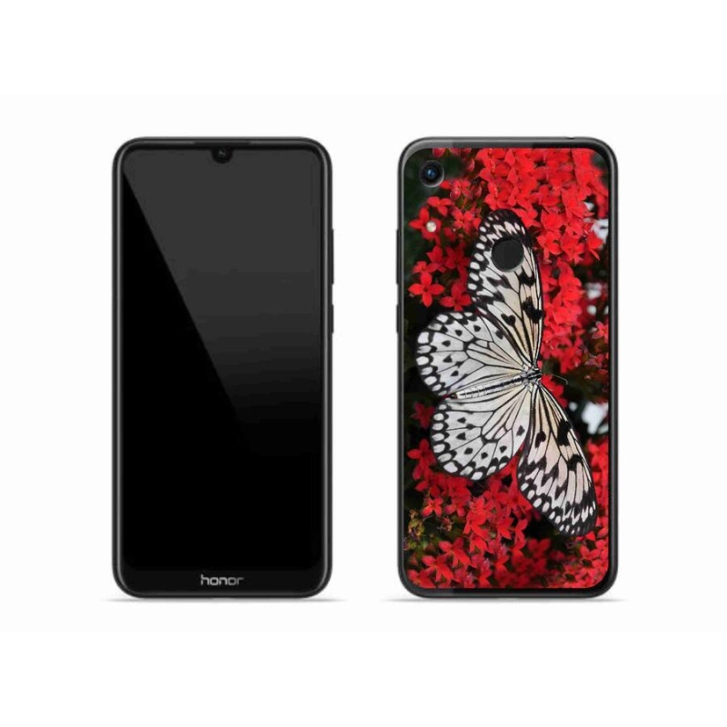 Zselés borítás mmCase a Honor 8A-hoz - fekete-fehér pillangó 1