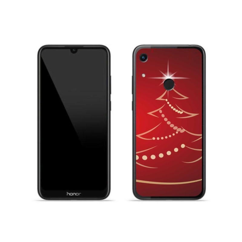 Gél borító mmCase a Honor 8A számára - karácsonyfa karikatúra