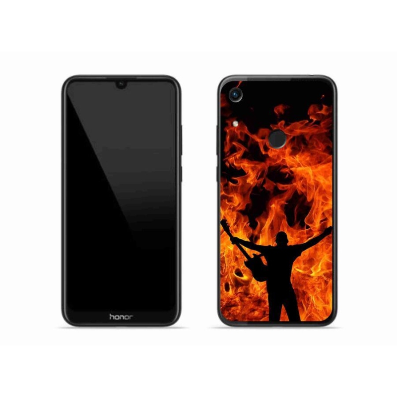 Zselés borítás mmCase a Honor 8A számára - zenész és tűz