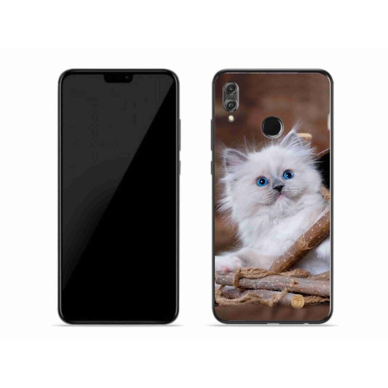 Gél borítás mmCase a Honor 8X készülékhez - fehér cica