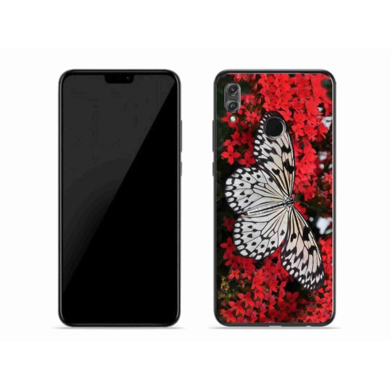 Zselés borítás mmCase a Honor 8X-hez - fekete-fehér pillangó 1