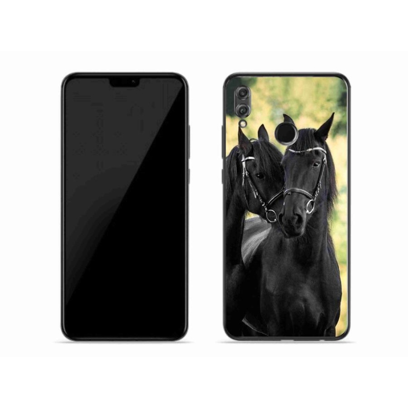 Zselés borítás mmCase a Honor 8X-hez - két fekete ló