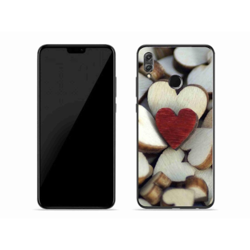 Gél borítás mmCase a Honor 8X készülékhez - gravírozott piros szív