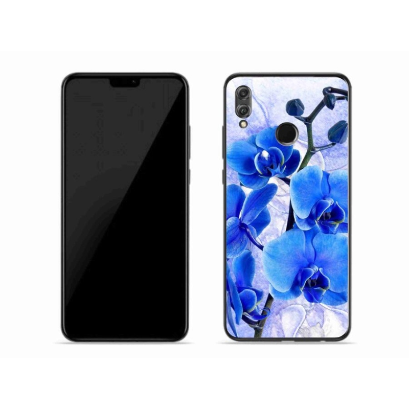 Zselés borító mmCase a Honor 8X készülékhez - kék virágok