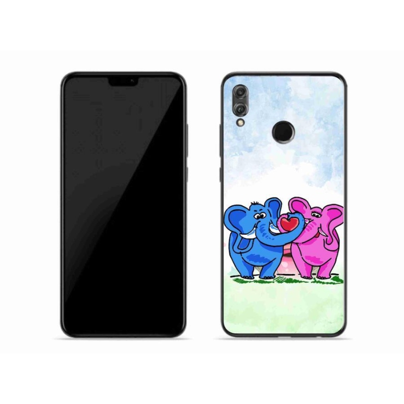 Gél borítás mmCase a Honor 8X-hez - szerelmes elefántok