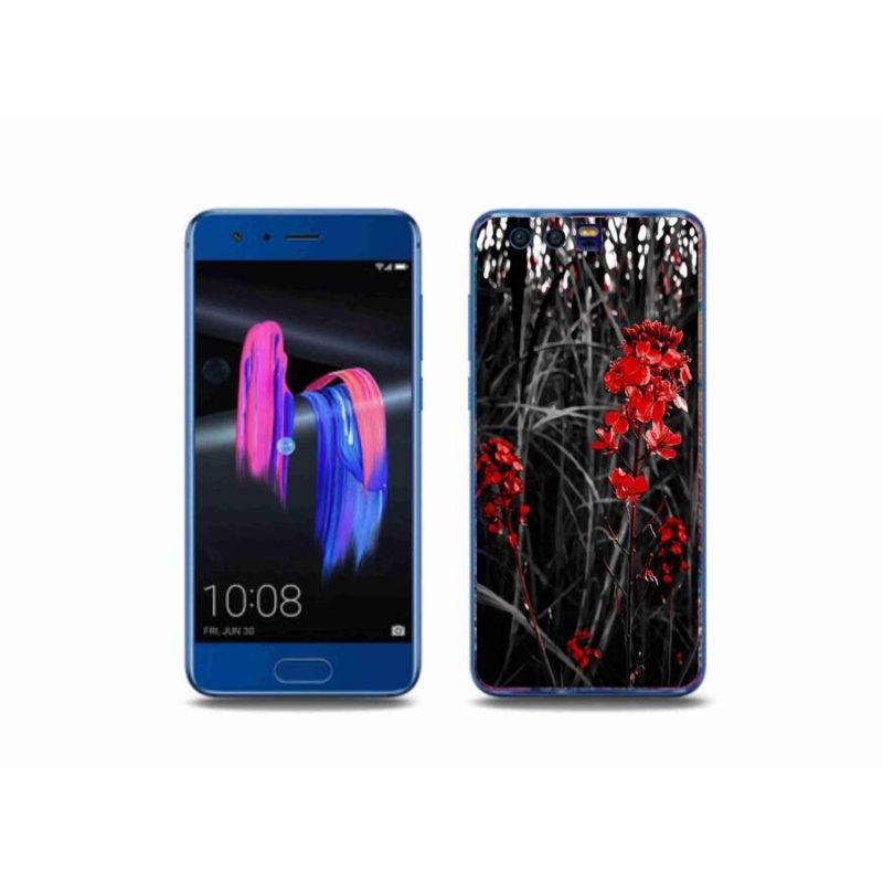 Gél borítás mmCase a Honor 9-hez - piros növényhez