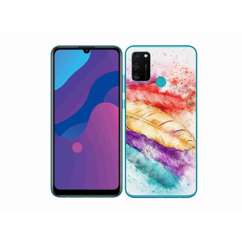 Zselés borítás mmCase a Honor 9A számára - színes toll