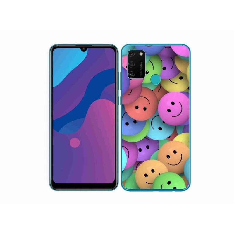 Gél borító mmCase a Honor 9A számára - színes smiley-k