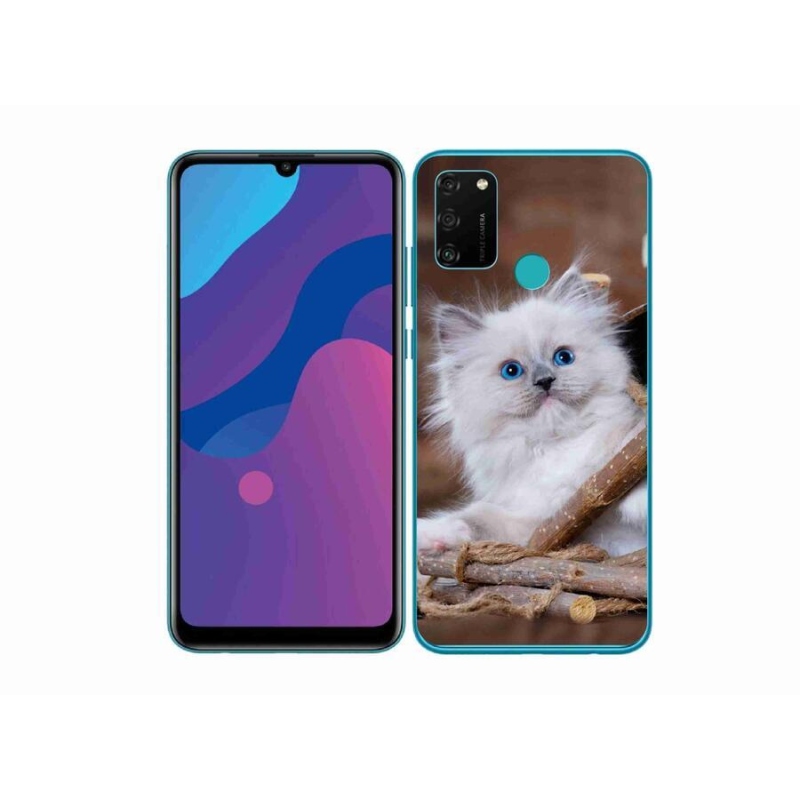 Zselés borítás mmCase a Honor 9A-hoz - fehér cica