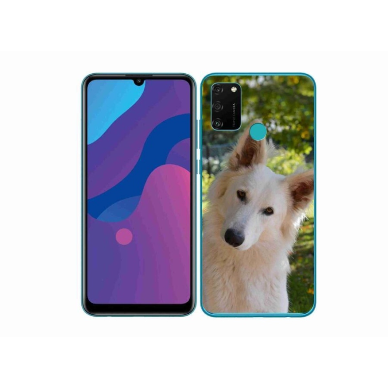Zselés borítás mmCase a Honor 9A-hoz - fehér Svájci juhász 1