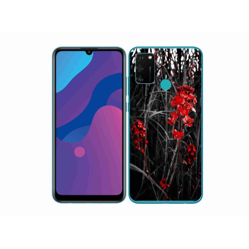 Zselés borítás mmCase a Honor 9A-hoz - piros növényhez