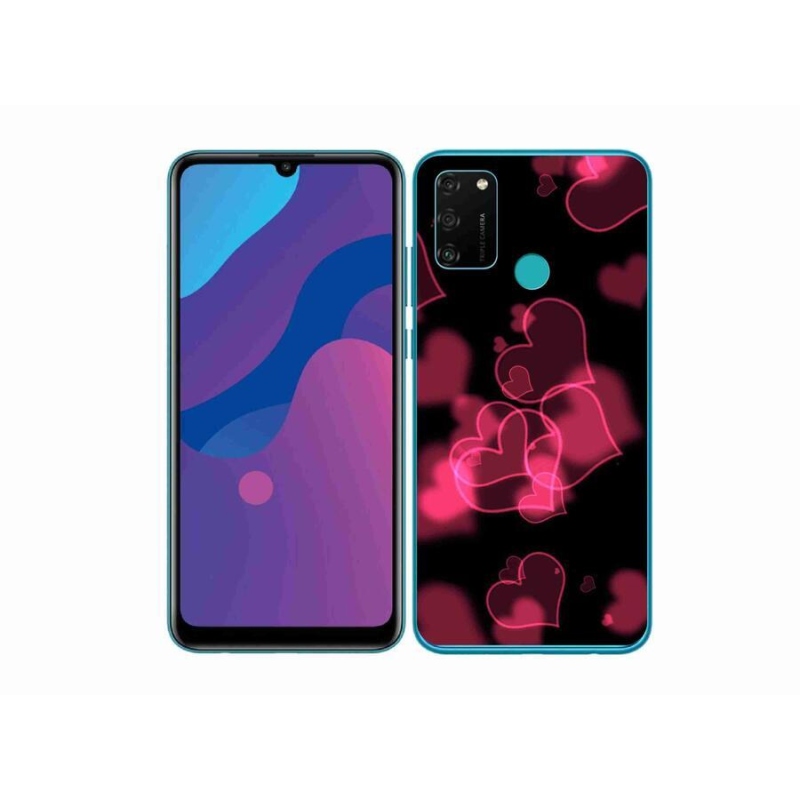 Zselés borítás mmCase a Honor 9A-hoz - piros szívek