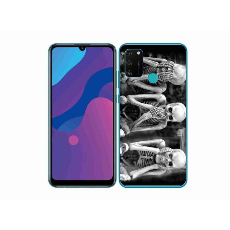 Zselés borítás mmCase a Honor 9A számára - csontvázak