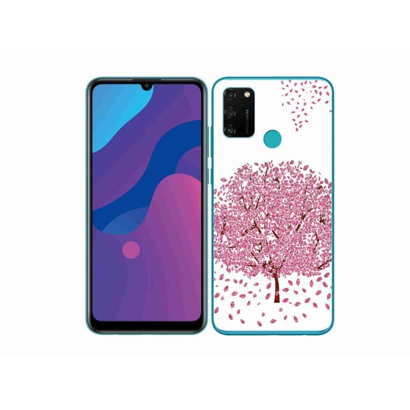 Gél borító mmCase a Honor 9A számára - rajzfilmfa levelekkel