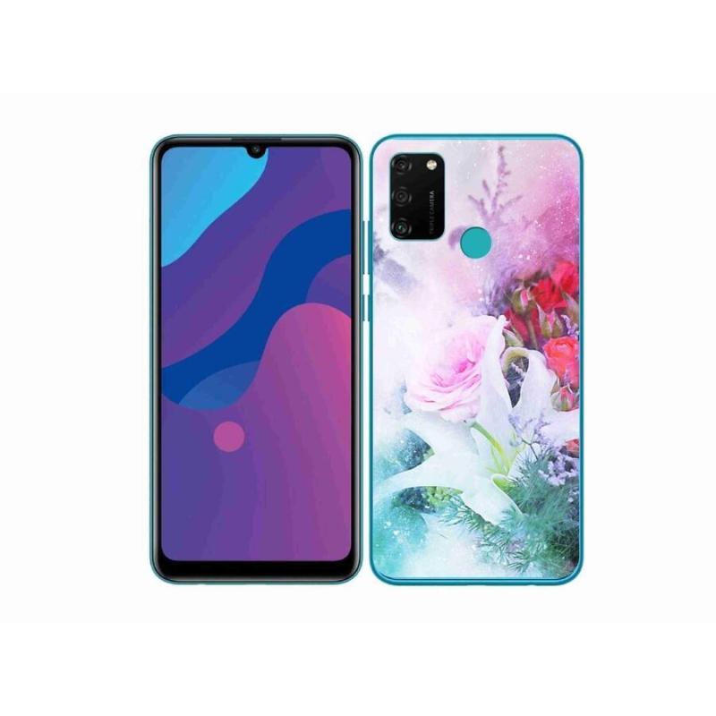 Zselés borítás mmCase a Honor 9A számára - virág 4