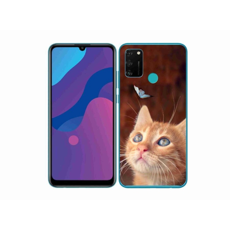 Zselés borítás mmCase a Honor 9A-hoz - pillangó és cica
