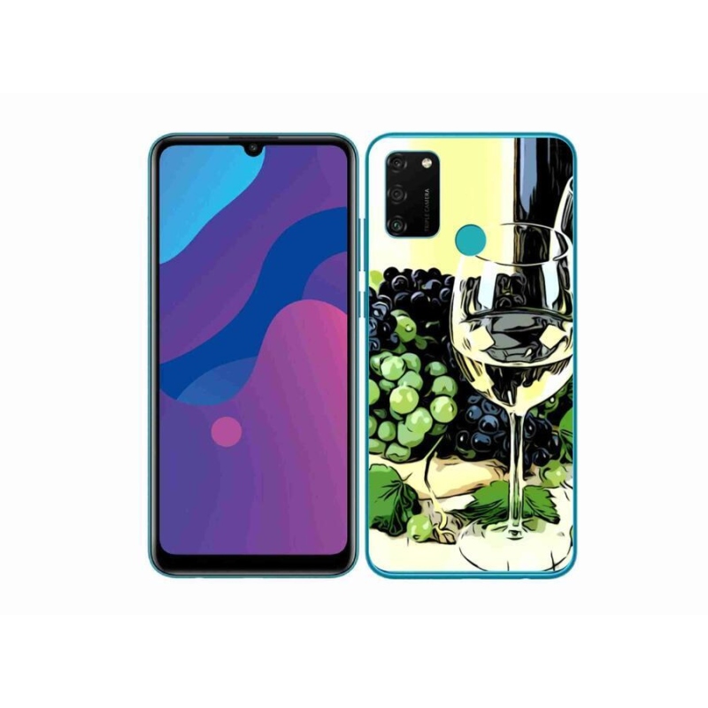 Zselés borítás mmCase a Honor 9A számára - pohár bor