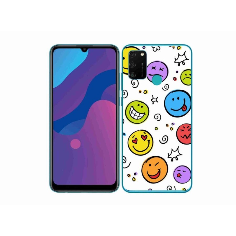 Gél borítás mmCase a Honor 9A számára - smiley-k
