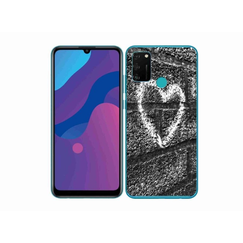 Zselés borítás mmCase a Honor 9A számára - szív a falon