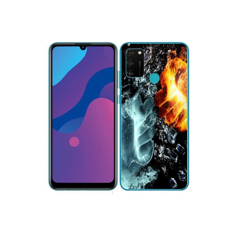 Zselés borítás mmCase a Honor 9A számára - víz és tűz