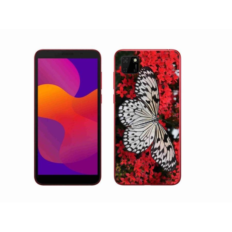 Zselés borítás mmCase a Honor 9S-hez - fekete-fehér pillangó 1