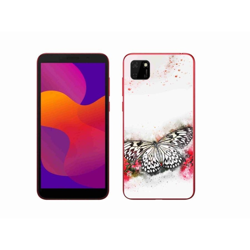 Zselés borítás mmCase a Honor 9S-hez - fekete-fehér pillangó