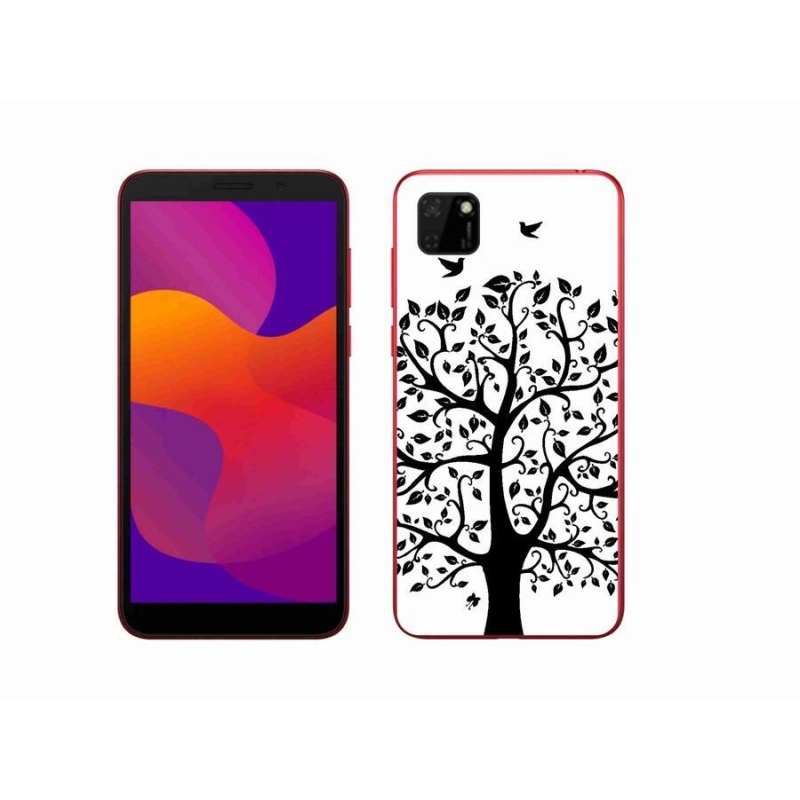 Zselés borítás mmCase a Honor 9S-hez - fekete-fehér fa