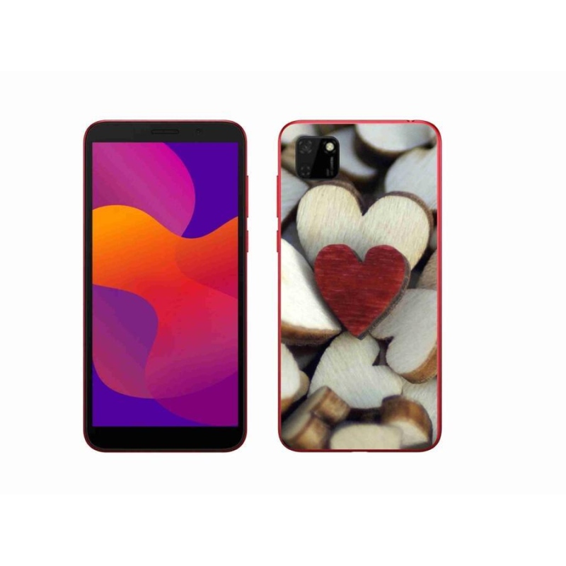 Gél borítás mmCase a Honor 9S számára - gravírozott piros szív