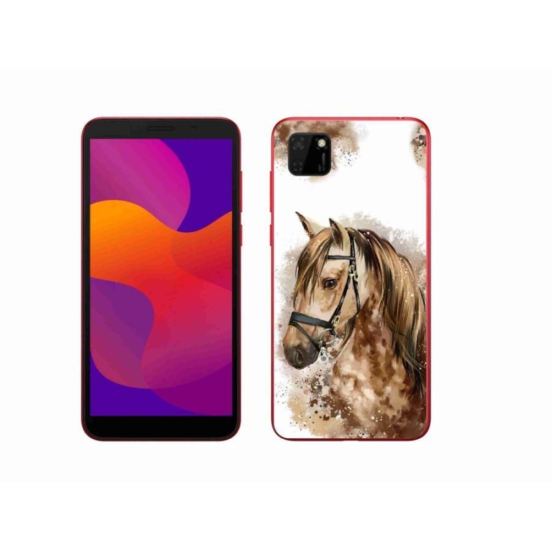 Zselés borítás mmCase a Honor 9S-hez - barna rajzfilm ló