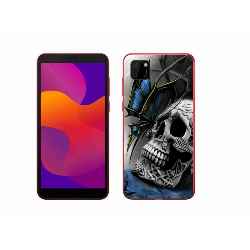 Gél borítás mmCase a Honor 9S-hez - pillangó és koponya