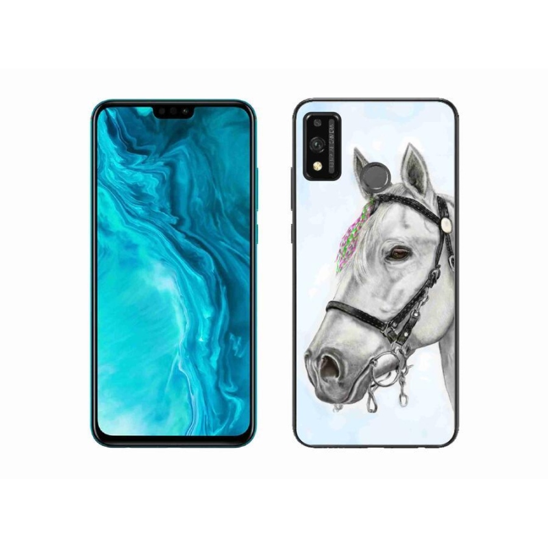 Zselés borítás mmCase a Honor 9X Lite-hoz - fehér ló 1