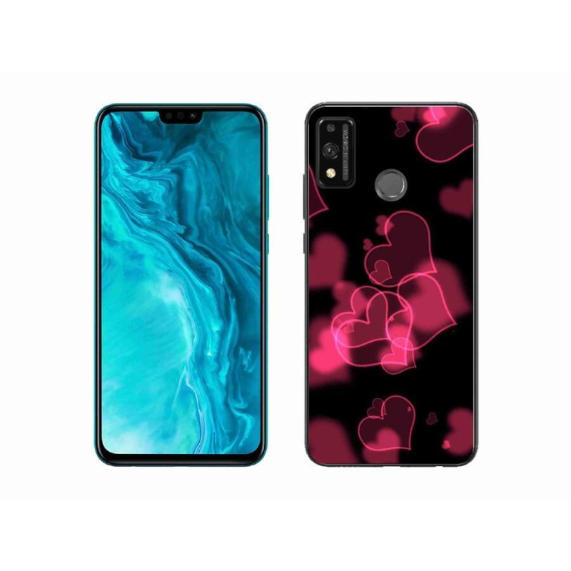 Gél borítás mmCase a Honor 9X Lite készülékhez - piros szívek