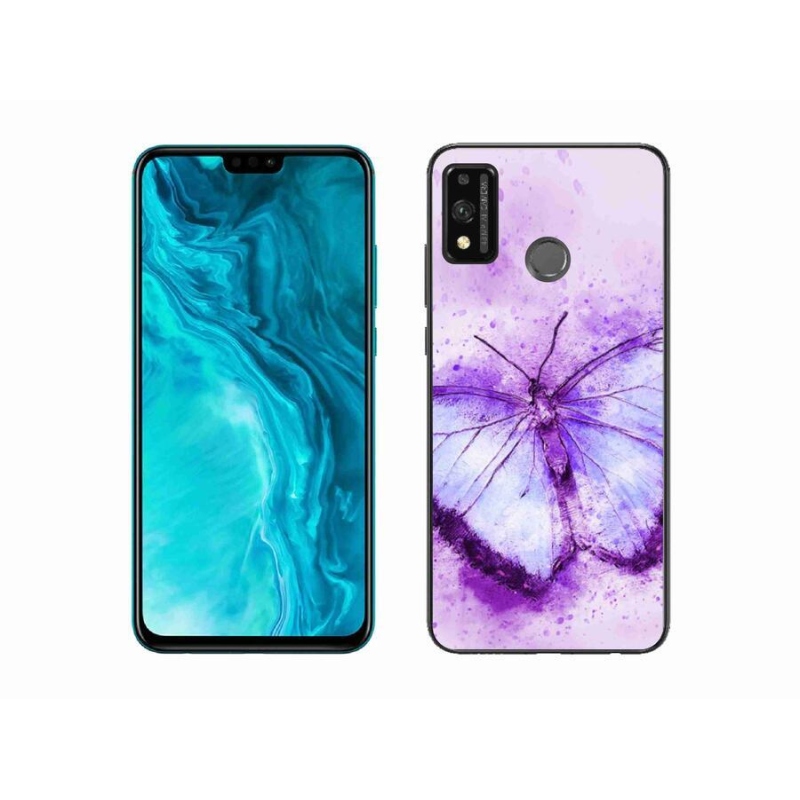Gél borítás mmCase a Honor 9X Lite készülékhez - lila pillangó
