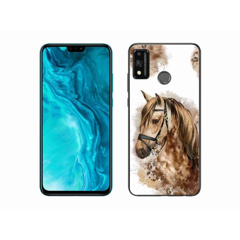 Zselés borítás mmCase a Honor 9X Lite készülékhez - barna rajzfilm ló