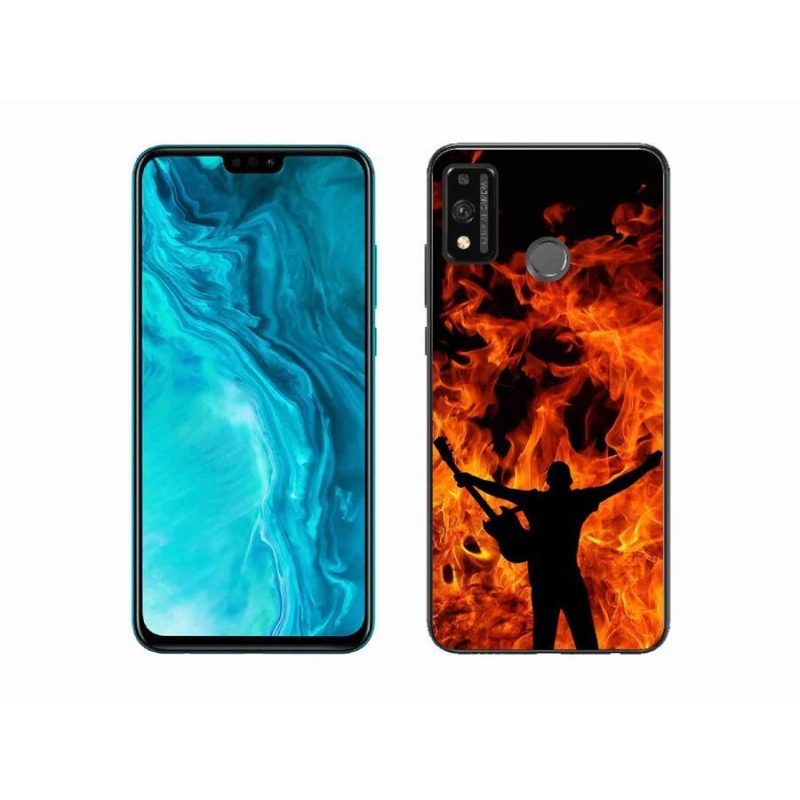 Gél borítás mmCase a Honor 9X Lite számára - zenész és tűz