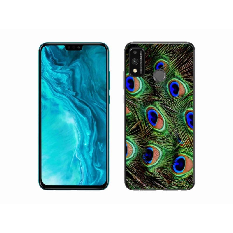 Zselés borítás mmCase a Honor 9X Lite készülékhez - pávatoll